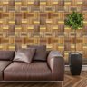 Papel de Parede Adesivo Bloco 3d de Madeira Lavável Cozinha 1,5 Metros - 4
