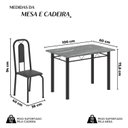 Ver imagem 3 de Conjunto de Mesa com 4 Cadeiras Lívia Preto