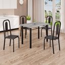 Ver imagem 1 de Conjunto de Mesa com 4 Cadeiras Lívia Preto