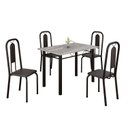 Ver imagem 2 de Conjunto de Mesa com 4 Cadeiras Lívia Preto