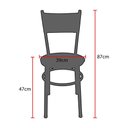 Ver imagem 2 de Conjunto 4 Cadeiras para Cozinha Viena Cor:vermelho