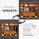 Ver imagem 4 de Guarda-roupa de Casal 6 Portas 6 Gavetas com Sapateira Atlanta Benetil Cinamomo/off White