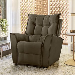 Poltrona do Papai Reclin?vel King Veludo - Vs Decor