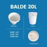 Balde Plast 20l Alça Plast Massa Corrida com Tampa4 Unid - 3
