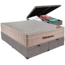 Ver imagem 1 de Cama Box Baú e Colchão Airtech Springpocket Molas Ensacadas Queen Ortobom Queen Cinza