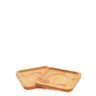 Conjunto com 2 Porta-copos Quadrado Ekos Bambu - 1