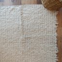 Ver imagem 3 de Tapete Artesanal Algodão Beira Cama Caramelo Branco Cadere 80 X 150