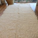 Ver imagem 2 de Tapete Artesanal Algodão Beira Cama Caramelo Branco Cadere 80 X 150