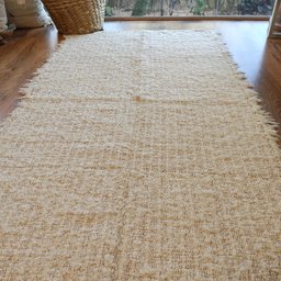 Tapete Artesanal Algodão Beira Cama Caramelo Branco Cadere 80 X 150 - 2