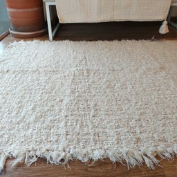 Tapete Artesanal Algodão Beira Cama Caramelo Branco Cadere 80 X 150 - 4