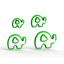 Ver imagem 1 de Cortador Kit Elefantes 3 a 6cm