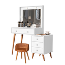 Ver imagem 1 de Penteadeira Agata com Banqueta Amsterdã Cor Branco