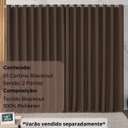 Ver imagem 4 de Cortina Blackout Tecido 3,00x2,80m Ilhos Sala Quarto Cor Tabaco Moderna Elegante