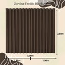 Ver imagem 3 de Cortina Blackout Tecido 3,00x2,80m Ilhos Sala Quarto Cor Tabaco Moderna Elegante