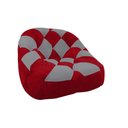Ver imagem 2 de Kit 02 Poltrona Paloma Escritório Sala Pé Plástico Suede Vermelho e Suede Cinza - Dominic Decor