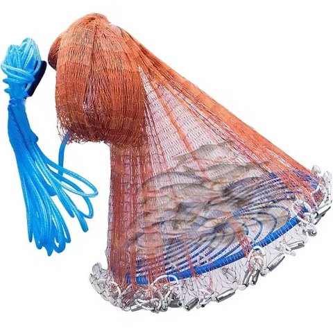 Tarrafa Chinesa Rede Pesca Pescaria Peixe Multifilamento Robalo Lambari Camarao Siri Tainha Mar Açud