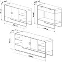 Ver imagem 2 de Conjunto Sala de Estar Rack Buffet e Aparador Orgânico Off White