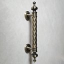 Ver imagem 2 de Puxador Duplo Napoli 305mm Bronze Antigo Porta Pivotante Correr Passagem Madeira Vidro Rústico