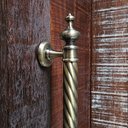 Ver imagem 5 de Puxador Duplo Napoli 305mm Bronze Antigo Porta Pivotante Correr Passagem Madeira Vidro Rústico