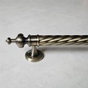 Ver imagem 3 de Puxador Duplo Napoli 305mm Bronze Antigo Porta Pivotante Correr Passagem Madeira Vidro Rústico