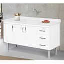 Ver imagem 2 de Gabinete de Cozinha 150cm com 3 Portas e 3 Gavetas Tóquio Branco Aj Rorato