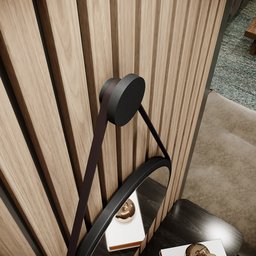 Aparador Para Sala 02 Gavetas Amber Com Espelho Adnet 54cm Preto L05 Freijó Off White - Lyam Decor - 11