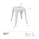 Ver imagem 4 de KIT - 2 x banquetas baixas Iron Tolix - 45 cm - Branco