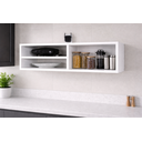 Ver imagem 4 de Rack Suspenso Painel Branco com Nicho para Tv até 50"