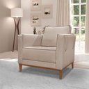 Ver imagem 6 de Poltrona Barão Linho Rustico Areia - Lucadi Home