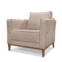 Ver imagem 1 de Poltrona Barão Linho Rustico Areia - Lucadi Home