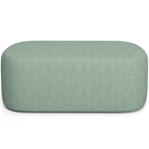 Puff Decorativo Orgânico para Living Quarto 100cm Doha W01 Linho Verde Menta - Lyam Decor