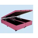 Ver imagem 1 de Cama Box Baú Queen Bipartido Suede Rosé Com Pistão A Gás