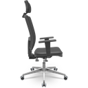 Ver imagem 2 de Cadeira Brizza Tela 3d Backplax Apoio Aluminio - Sintético Preto