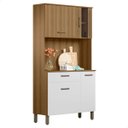 Ver imagem 2 de Cozinha Completa Modulada 910 Mm Darcy Branco com Ripado