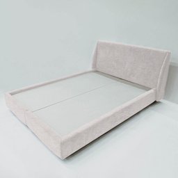 Cama Casal e Cabeceira Queen Cami Revestida 1,98mx1,58m Cor:linho Bege 110 - 1