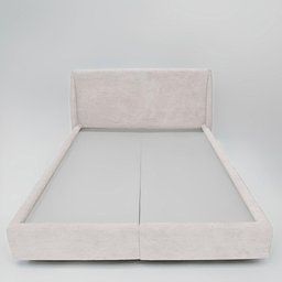 Cama Casal e Cabeceira Queen Cami Revestida 1,98mx1,58m Cor:linho Bege 110 - 2