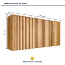 Ver imagem 3 de Armário Aéreo para Cozinha 3 Portas Ripadas 120cm Salvador Marrom/Cinamomo