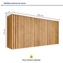 Ver imagem 3 de Armário Aéreo para Cozinha 3 Portas Ripadas 120cm Salvador