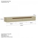 Ver imagem 5 de Rack Suspenso Slim Curvo 160cm para Tv até 55” Moderno Luxo Mdp/mdf com Portas Basculantes Off White