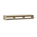 Ver imagem 3 de Rack Suspenso Slim Curvo 160cm para Tv até 55” Moderno Luxo Mdp/mdf com Portas Basculantes Off White