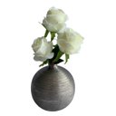Ver imagem 1 de Kit 3 Rosas Artificiais Brancas Realistas Decoração Sofisticada Toque Natural