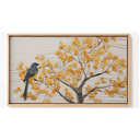 Ver imagem 2 de Quadro Decorativo N°50 160x90cm - Panorâmico Pássaro Árvore Bordada - Madeira Clara - Rollflex