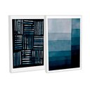 Ver imagem 2 de Quadro Decorativo Carimbo em 2 Telas com Moldura Filete