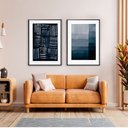 Ver imagem 1 de Quadro Decorativo Carimbo em 2 Telas com Moldura Filete