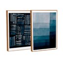 Ver imagem 3 de Quadro Decorativo Carimbo em 2 Telas com Moldura Filete