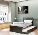 Ver imagem 2 de Cama Solteiro com Auxiliar Prisma Preto - JeA Móveis