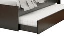 Ver imagem 3 de Cama Solteiro com Auxiliar Prisma Preto - JeA Móveis