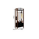 Ver imagem 2 de Closet de Casal AZ1011 Armário Alto c/ 1 Prateleira e 2 Gavetas Branco/Nogal - Tecno Mobili