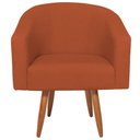 Ver imagem 7 de Poltrona Decorativa Sala de Estar Recepção Luiza Pés Palito Suede - Amarena Móveis Terracota