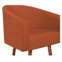 Ver imagem 4 de Poltrona Decorativa Sala de Estar Recepção Luiza Pés Palito Suede - Amarena Móveis Terracota